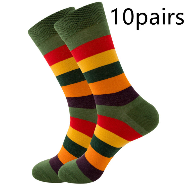 Striped Socks Square Tube Socks