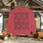 Jeep Grand Wagoneer Ugly Sweater Design Unisex Garment -Dyed Sweatshirt | Retro Holiday Pullover