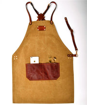 Leather Pocket Waxed Canvas Waterproof Oil Drain Apron