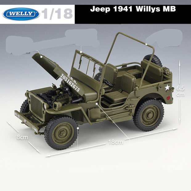 Jeep 1941 Willys Mb Die Cast Model