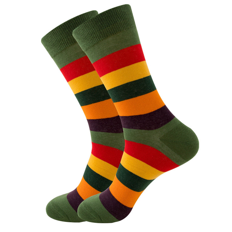 Striped Socks Square Tube Socks