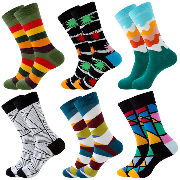 Striped Socks Square Tube Socks