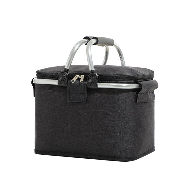 Folding Picnic Basket Cooler Bag Cooler Box Portable Ice Basket Household