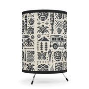 Adventure-Ready Land Rover Tiki Print Tripod Lamp - High-Res Shade Décor