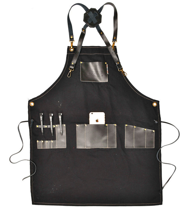 Leather Pocket Waxed Canvas Waterproof Oil Drain Apron