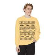 Jeep Grand Wagoneer Ugly Sweater Design Unisex Garment -Dyed Sweatshirt | Retro Holiday Pullover