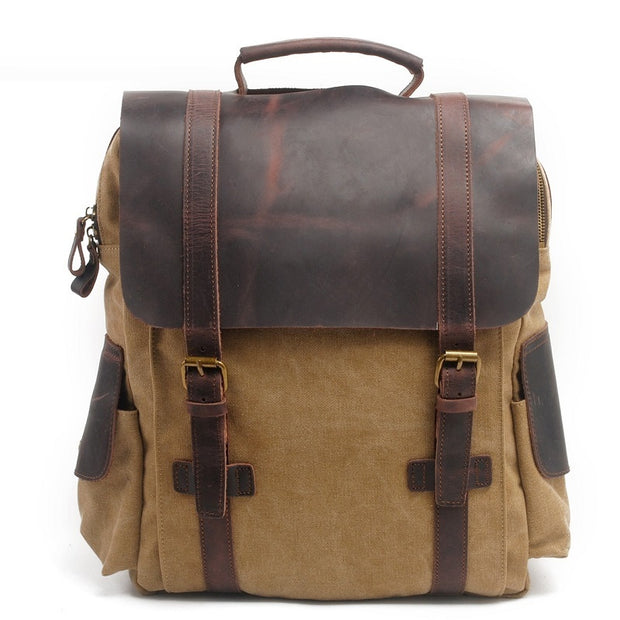 Vintage canvas backpack