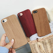 Wooden handset case with ultra-thin wood-grain soft leather cover and wood-grain handset cover