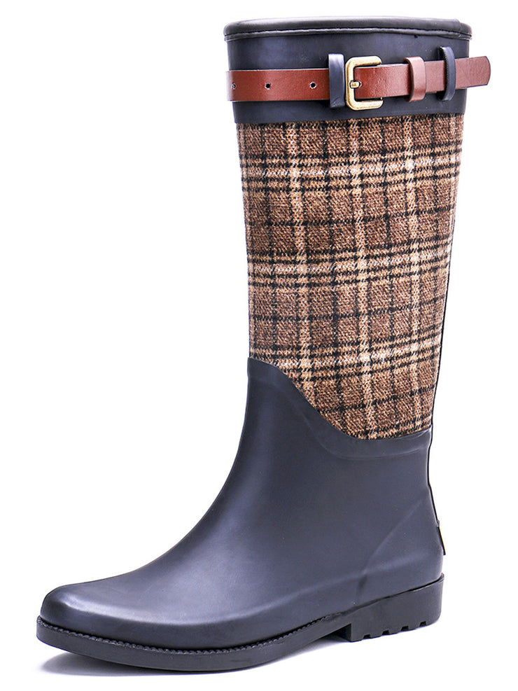 Mid-tube High-end Women's All-environmental Rubber Rain Boots