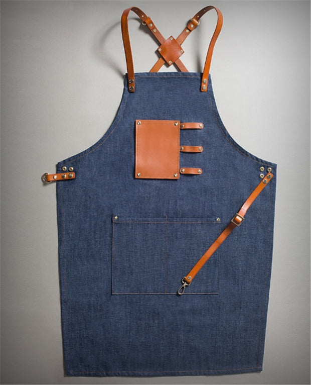 Leather Pocket Waxed Canvas Waterproof Oil Drain Apron