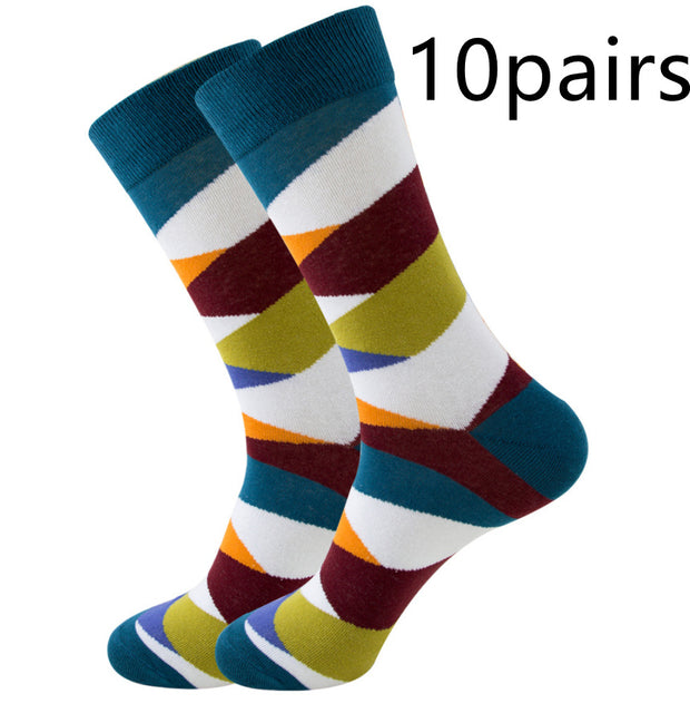 Striped Socks Square Tube Socks