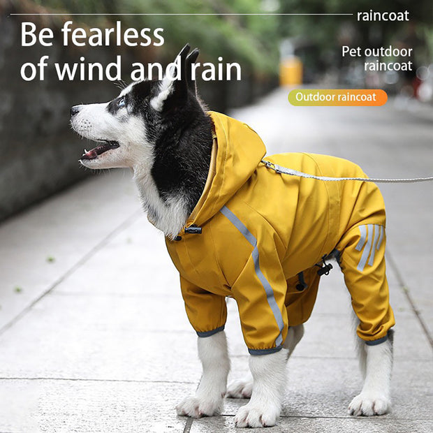 Waterproof Dog Rain Jacket With Hood