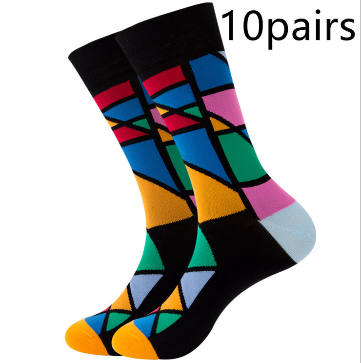 Striped Socks Square Tube Socks