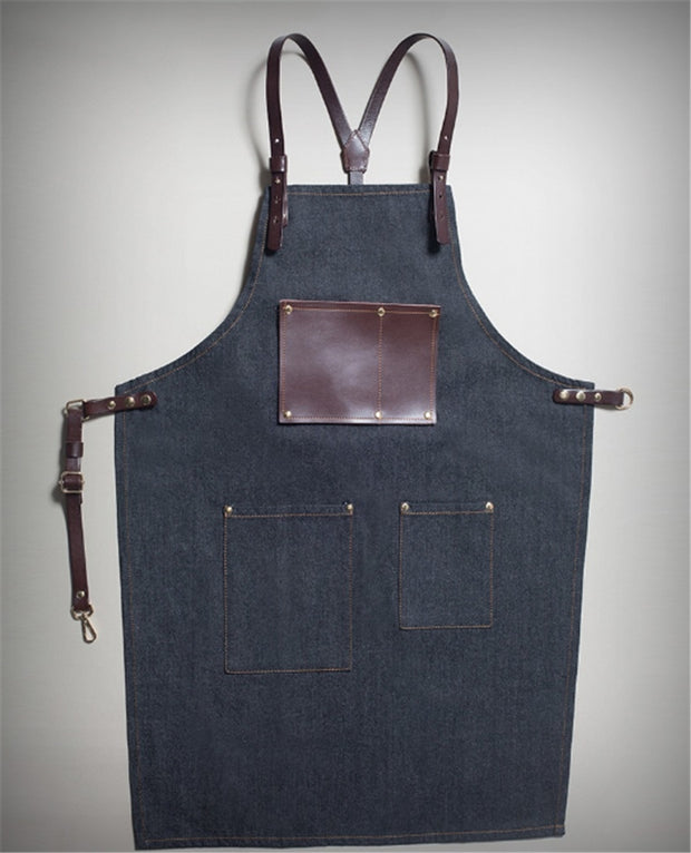 Leather Pocket Waxed Canvas Waterproof Oil Drain Apron