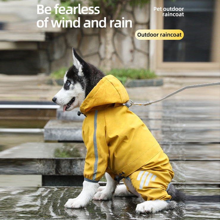 Waterproof Dog Rain Jacket With Hood