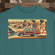 Vintage Jeep Grand Wagoneer Desert Scene Unisex Garment-Dyed Sweatshirt | Retro SUV Sweatshirt