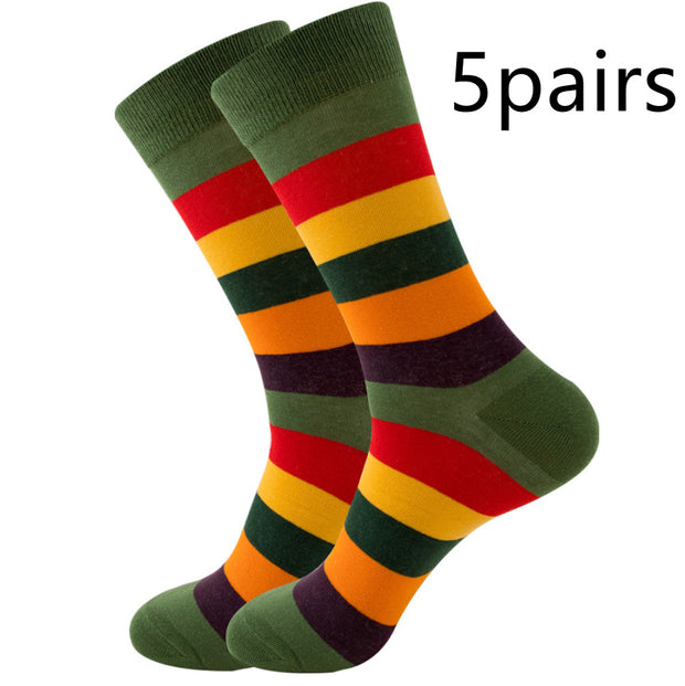 Striped Socks Square Tube Socks