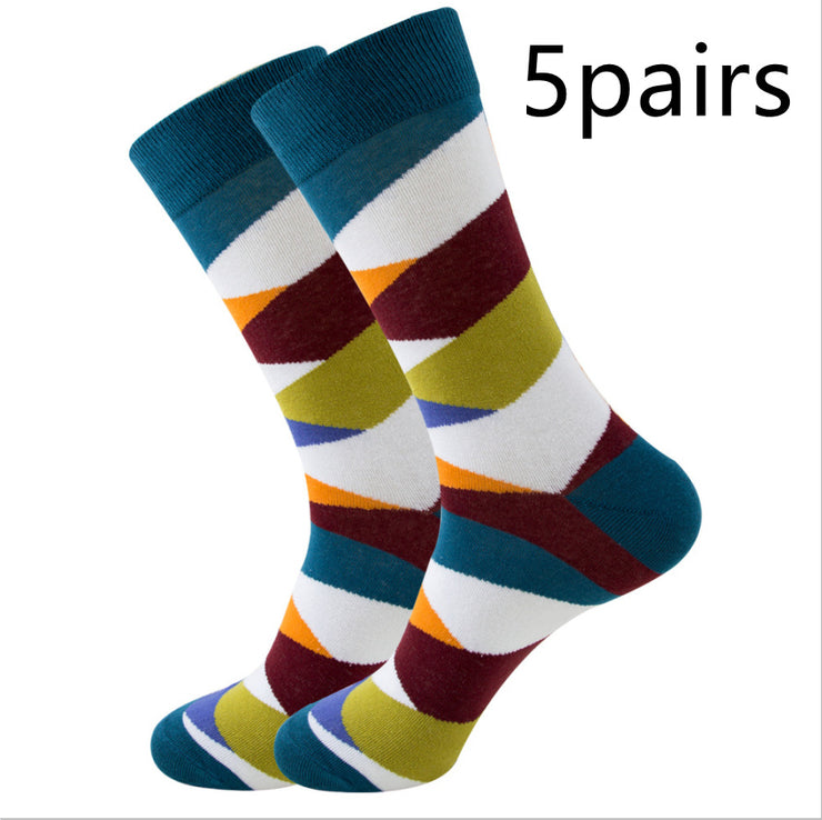 Striped Socks Square Tube Socks