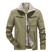 Modern Quilted Utility Jacket with Sherpa Lining and Zippered Pockets