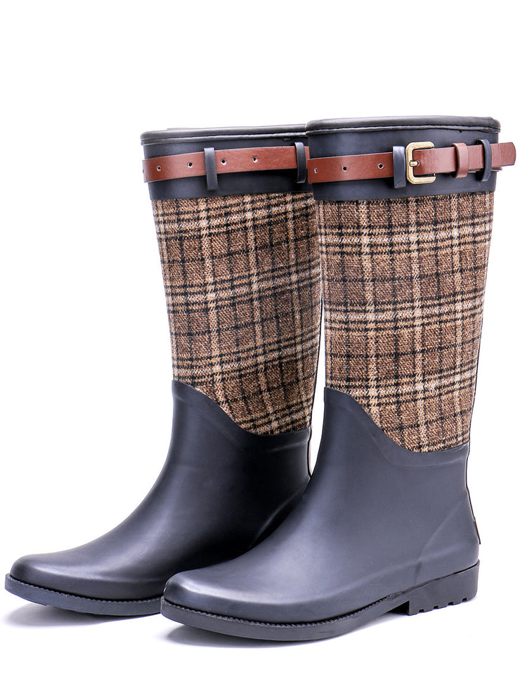 Mid-tube High-end Women's All-environmental Rubber Rain Boots