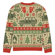 Vintage Jeep Christmas Sweater - Classic Car Ugly Christmas Sweater - Retro Holiday Knit Sweater by Ramblin Fever Provisions