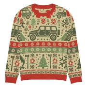 Vintage Jeep Christmas Sweater - Classic Car Ugly Christmas Sweater - Retro Holiday Knit Sweater by Ramblin Fever Provisions