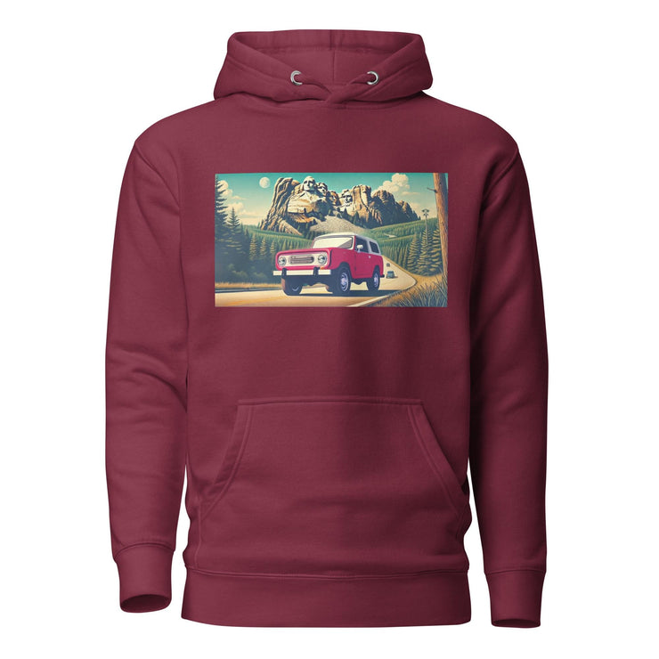 Red Scout Hoodie  Mount Rushmore Scenic Drive Design