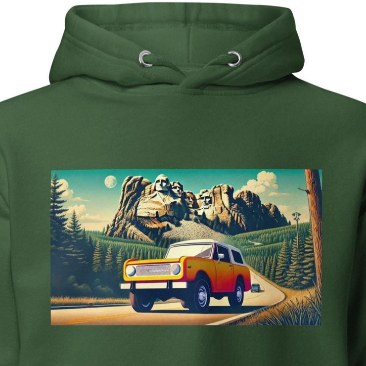 Classic Yellow Scout Hoodie  Mount Rushmore Design