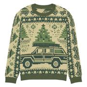 Vintage Jeep Wagoneer Christmas Sweater - Classic Car Ugly Christmas Sweater - Retro Holiday Knit Sweater by Ramblin Fever Provisions