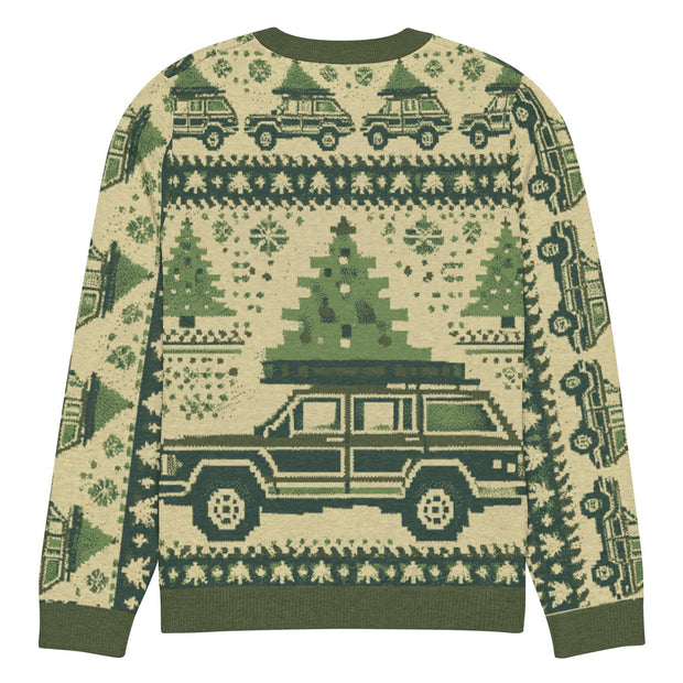 Vintage Jeep Wagoneer Christmas Sweater - Classic Car Ugly Christmas Sweater - Retro Holiday Knit Sweater by Ramblin Fever Provisions