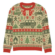 Vintage Jeep Christmas Sweater - Classic Car Ugly Christmas Sweater - Retro Holiday Knit Sweater by Ramblin Fever Provisions