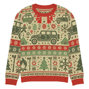 Vintage Jeep Christmas Sweater - Classic Car Ugly Christmas Sweater - Retro Holiday Knit Sweater by Ramblin Fever Provisions