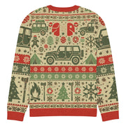 Vintage Jeep Christmas Sweater - Classic Car Ugly Christmas Sweater - Retro Holiday Knit Sweater by Ramblin Fever Provisions