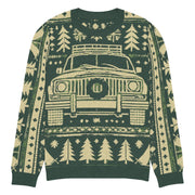 Vintage Jeep Wagoneer Front Christmas Sweater - Classic Car Ugly Christmas Sweater - Retro Holiday Knit Sweater by Ramblin Fever Provisions