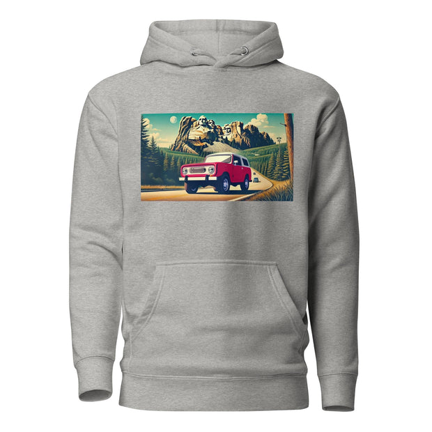 Red Scout Hoodie  Mount Rushmore Scenic Drive Design