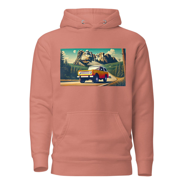 Classic Yellow Scout Hoodie  Mount Rushmore Design